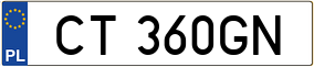 Trailer License Plate